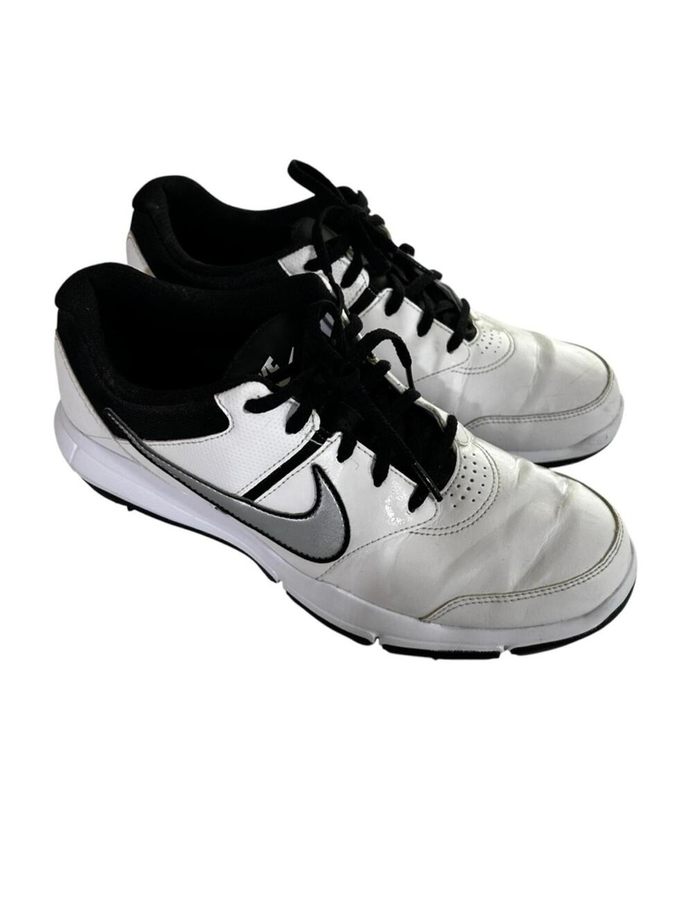 Nike Men's Black and White Golf Shoes